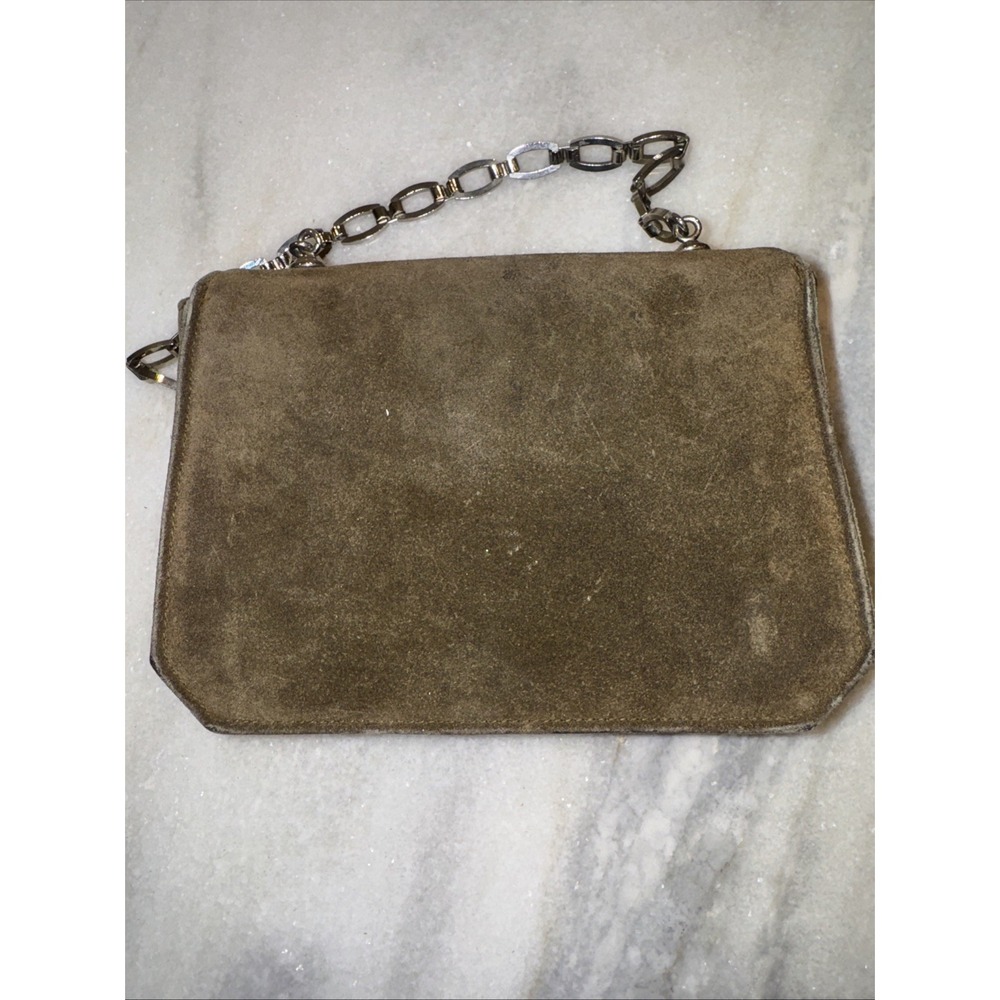 Vintage Brown/green Suede Silver Chain Paul Harris Purse‎ DenmarkGW995 - Picture 7 of 11